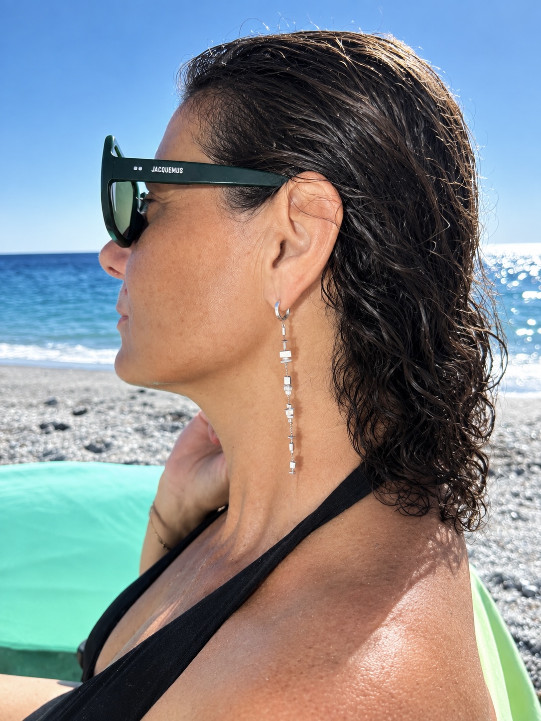 Ele wearing ZULIE sleep earrings